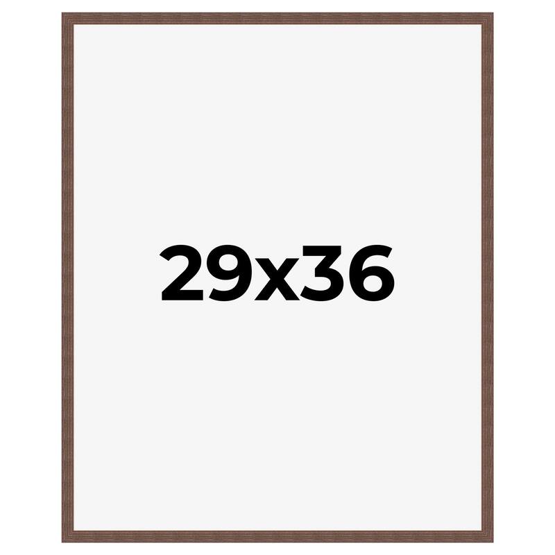 29x36 Shadow Box Frame Brown | 1.125 inches Deep Real Wood Rustic