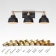 preview thumbnail 21 of 29, Modern Farmhouse Black Gold 3-Light Bathroom Vanity Lights Dimmable Wall Sconces