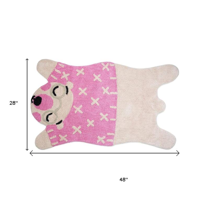 HomeRoots Juvenile/Youth Contemporary Novelty Area Rug - 48.00 in. x 28.00 in. x 0.30 in.