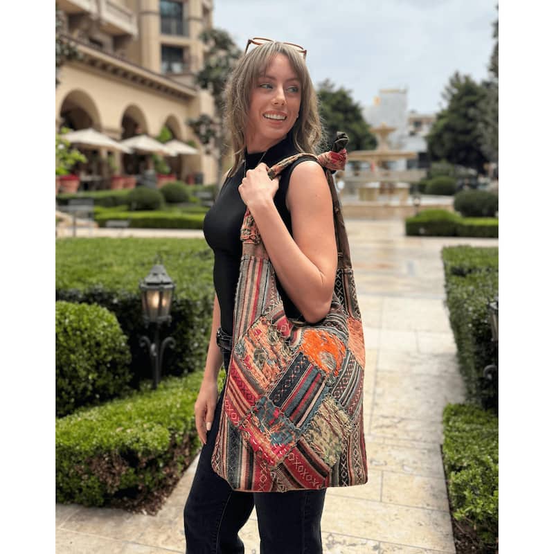 Kathmandu Collection Quilted Patchwork Hobo Bag