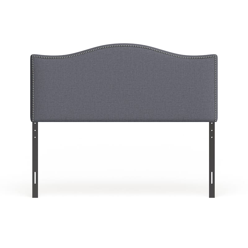 Curl Queen Nailhead Upholstered Headboard