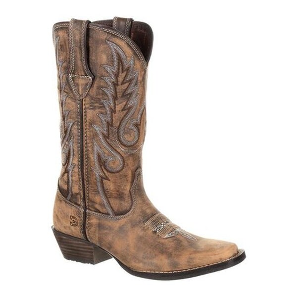 Durango Boot Women's DRD0327 Dream Catcher 12" Western Boot Distressed Brown/Tan Full Grain Leather