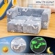 preview thumbnail 28 of 30, Grondin Kids Modular Loveseat with Ottoman, Convertible Sofa Bed with Sherpa Upholstered and Density Sponge Padding
