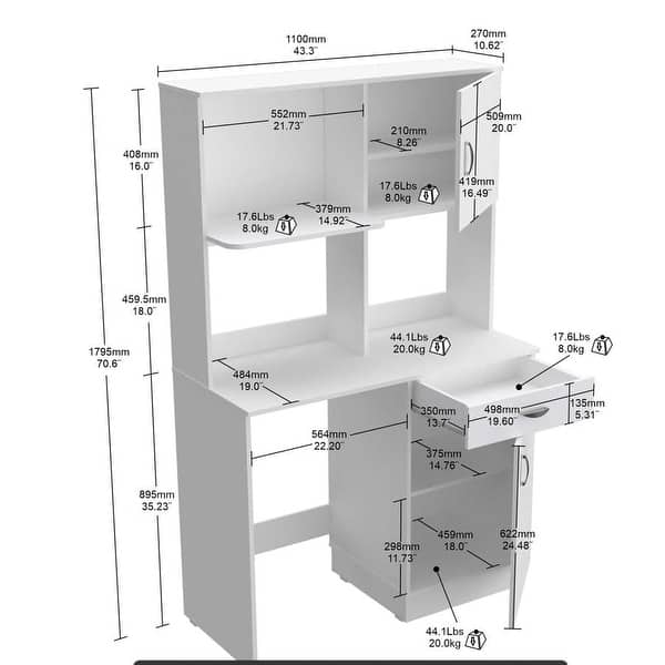 Logo Inval Inval Ambrossia Breakroom Kitchenette Cabinet - On Sale - Bed Bath ...