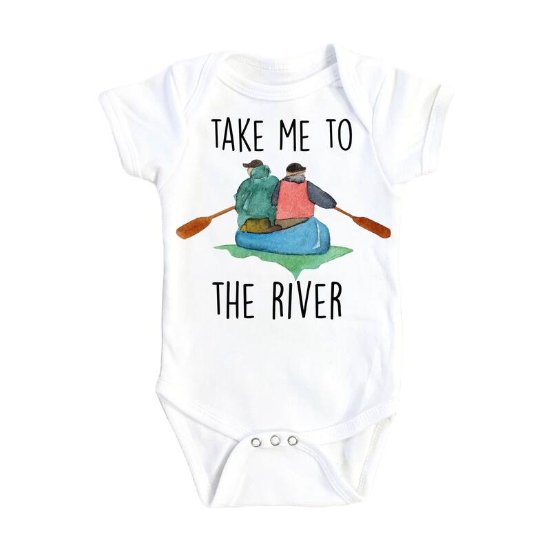 Canoe River - Baby Boy Girl Clothes Infant Bodysuit Funny Cute Newborn - Natural - Newborn