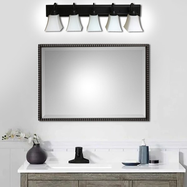 oil rubbed bronze 5 light vanity