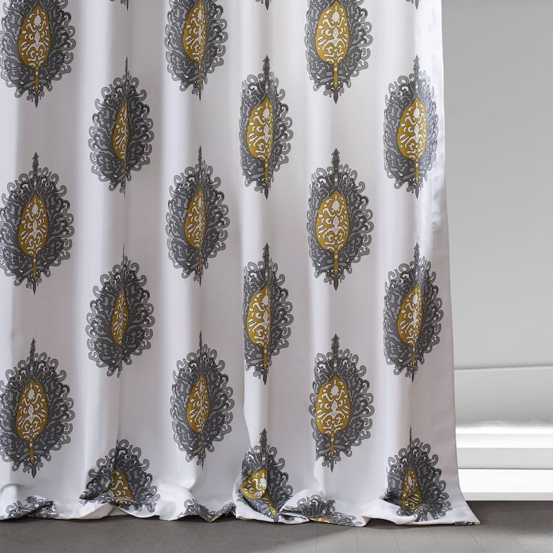 Exclusive Fabrics Mayan Printed Cotton Curtain (1 Panel)