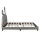 preview thumbnail 15 of 31, Rabbit Themed Platform Bed Full Size PU Leather Upholstered Bed with Sturdy Pinewood Frame and Slatted Support