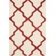 preview thumbnail 80 of 200, SAFAVIEH Handmade Cambridge Luisa Moroccan Trellis Wool Rug 2'6" x 4' - Ivory/Rust - Rectangle