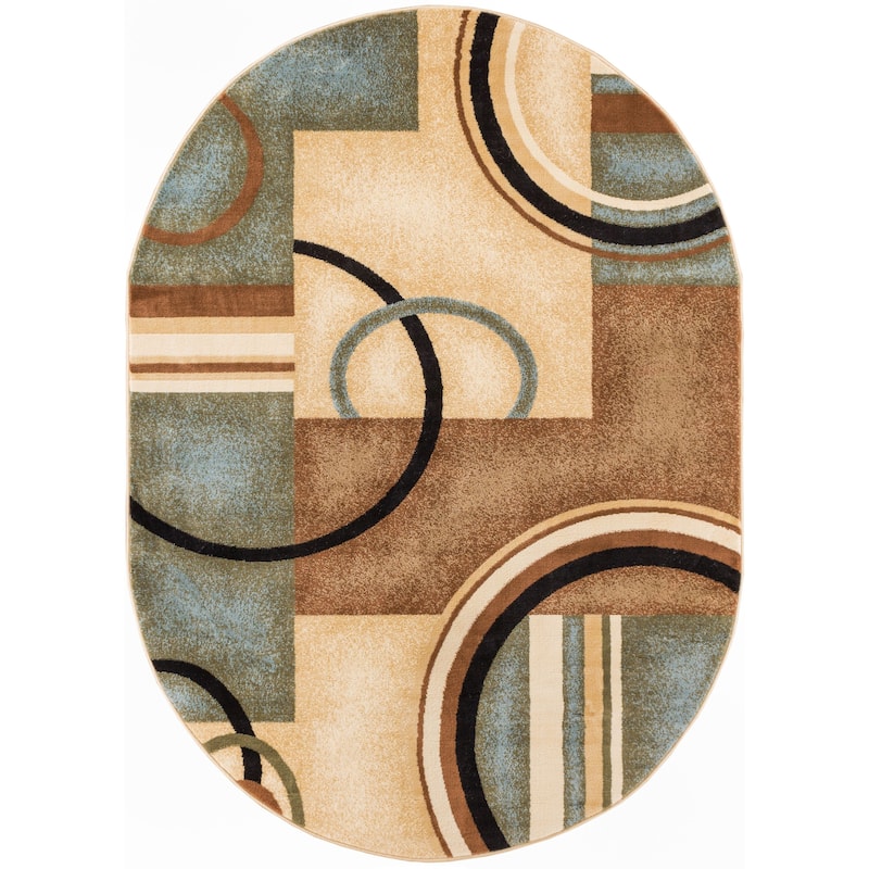 Well Woven Barclay Arcs & Shapes Modern Geometric Circles Area Rug