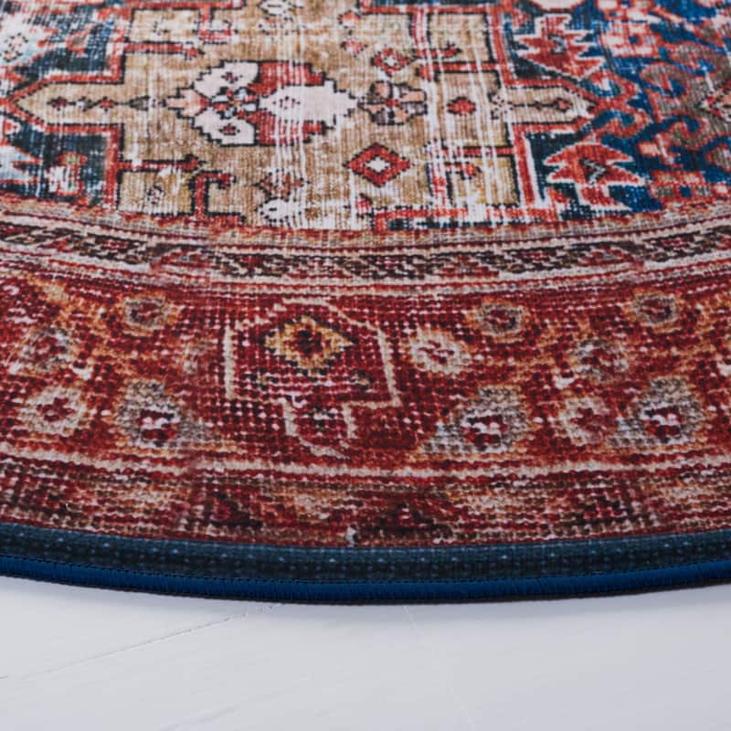 SAFAVIEH, Tucson Machine Washable Slip Resistant Jadwiga Traditional Rug