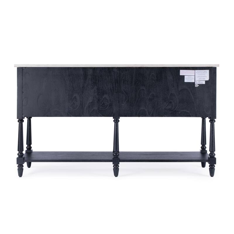 Danielle Genuine Marble 4-Drawer Sideboard
