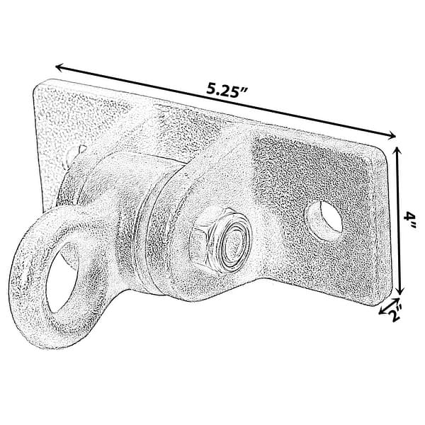 Heavy Duty Permanent Swing Hanger Brackets Set for Indoor and Outdoor Use - N/A