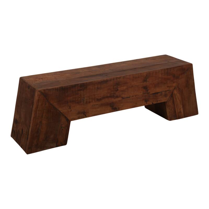 Bench Solid Wood Rustic Design Casual Home Style for Bedroom Living Room Office Entryway Accent Furniture - 18" Brown