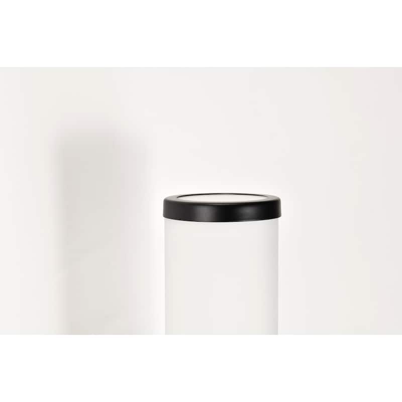Roselle 1 Light Vanity Matte Black with White Glass - Matte Black