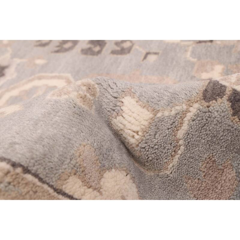 ECARPETGALLERY Hand-knotted Royal Oushak Grey Wool Rug - 9'0 x 11'10