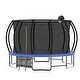 preview thumbnail 11 of 13, 16ft Blue Round Outdoor Trampoline with Enclosure Net and Balance Bar