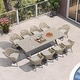 preview thumbnail 9 of 13, PURPLE LEAF 7 Pieces Patio Dining Set with Outdoor Aluminium Square Dining Table and Woven Rattan Chairs