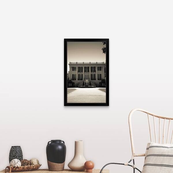 Facade Of President S House University Of Alabama Tuscaloosa Alabama Black Framed Print Overstock 30199666