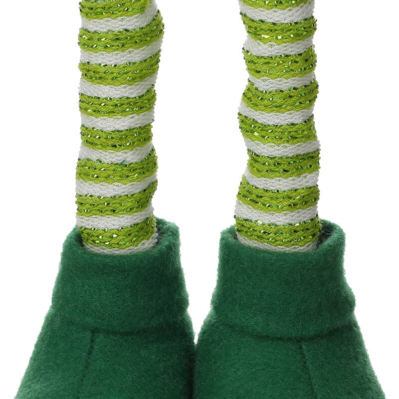 Glitzhome 40"H Telescoped Fabric St. Patrick's Gnome Standing Decor
