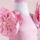 preview thumbnail 3 of 10, Special Occasion Dress with Two Flowers on Shoulders