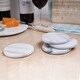 preview thumbnail 11 of 11, Creative Home White Marble Round Coaster Set (Set of 4)