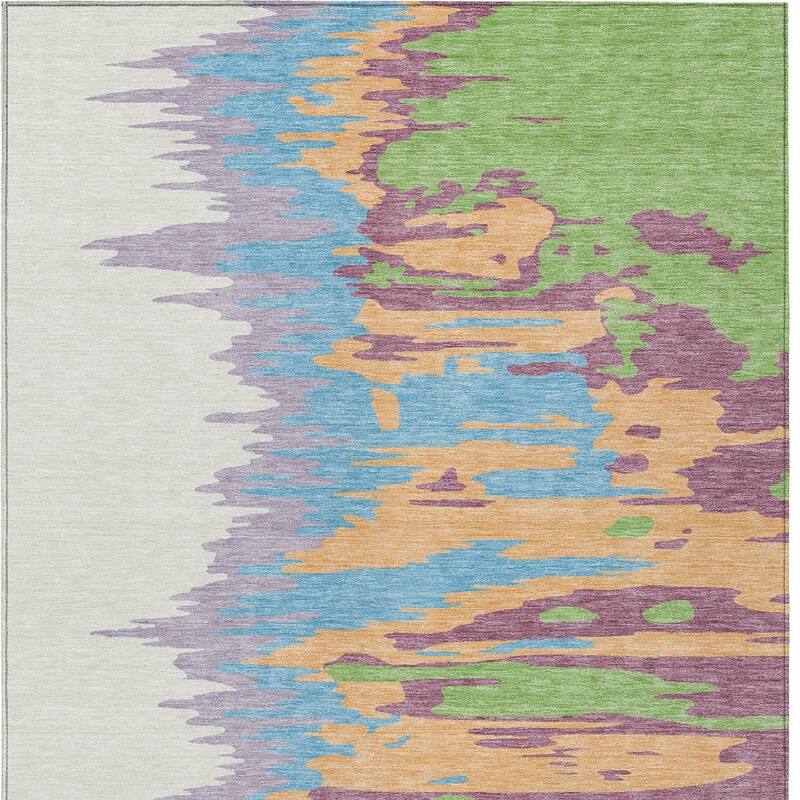 HomeRoots Abstract Transitional Rectangle Outdoor Rug
