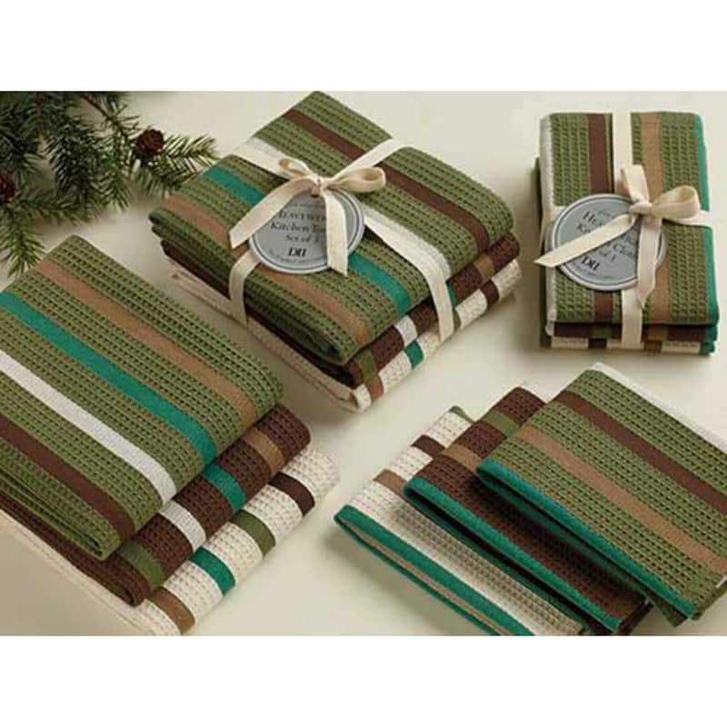 DII Pea Patch Check Heavyweight Dishcloth (Set of 4)