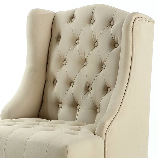 Shop Belleze Tall Wingback Tufted Fabric Chair High Back W