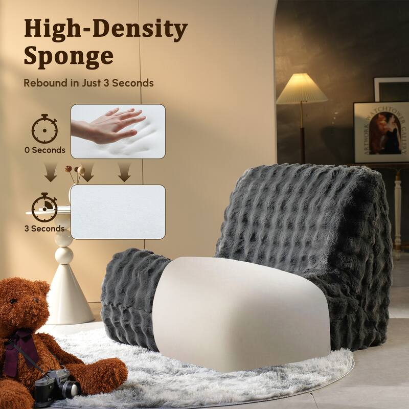 HOOOWOOO Lazy Floor Sofa Couch Corner Fireside Chair