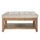 preview thumbnail 13 of 20, Lennon Pine Planked Ottoman Coffee Table by iNSPIRE Q Artisan