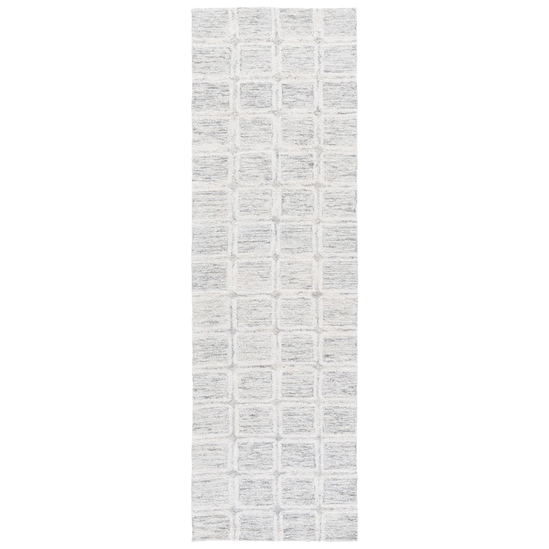 SAFAVIEH Handmade Pine Þorunn Wool Rug - Grey/Ivory - 2'3" x 8' Runner