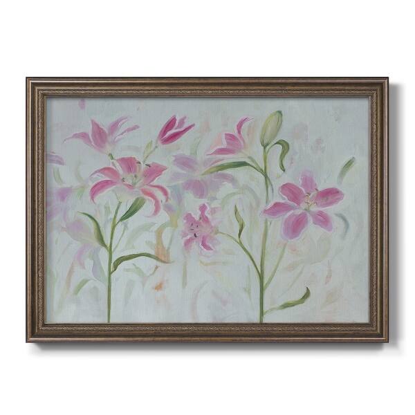 slide 2 of 9, Dancing Pink Trio II Premium Framed Canvas- Ready to Hang 16X20 - Walnut