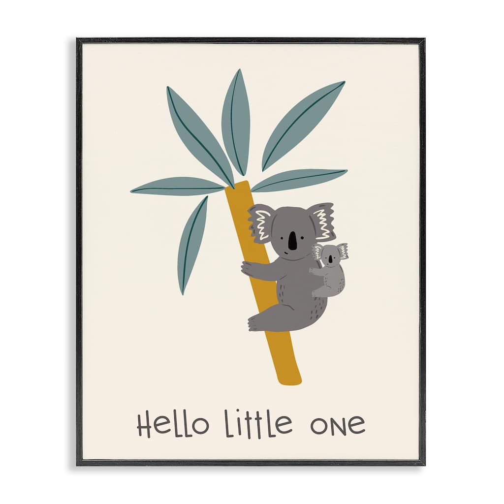 Stupell Hello Little One Koalas Framed Giclee Art Design By Sazerelli Designs