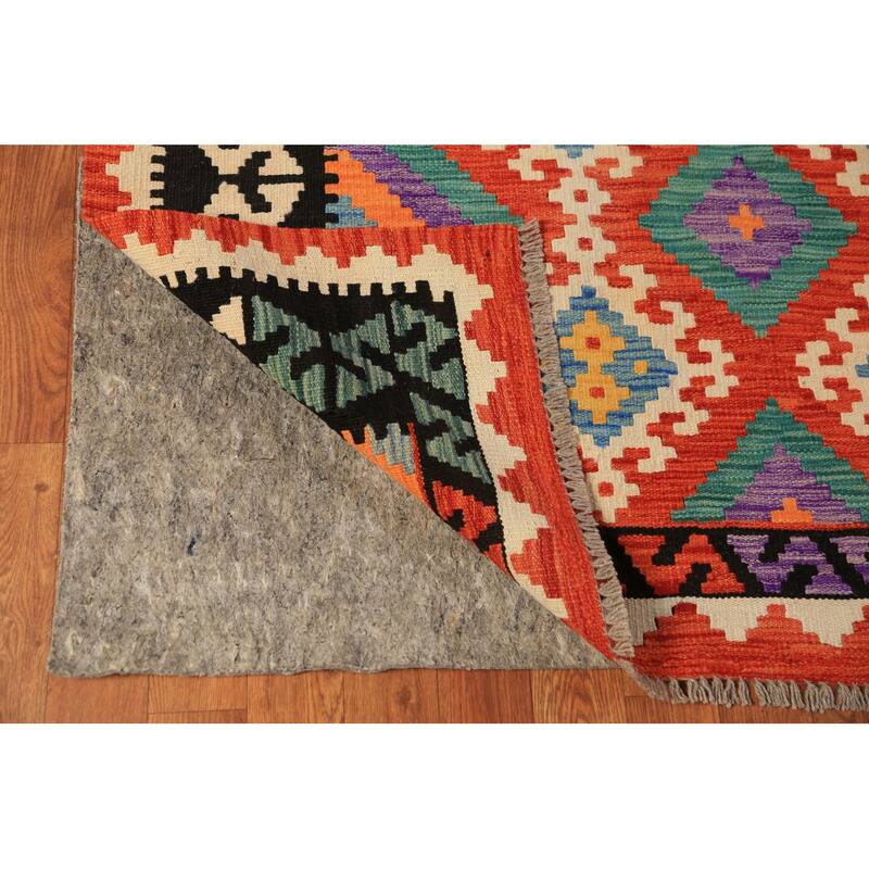 Kilim Oriental Area Rug Handmade Wool Carpet - 8'1"x 9'9"