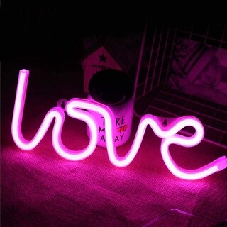 Pink Love Neon Signs LED Light for Party Supplies Decoration Accessory - Standard