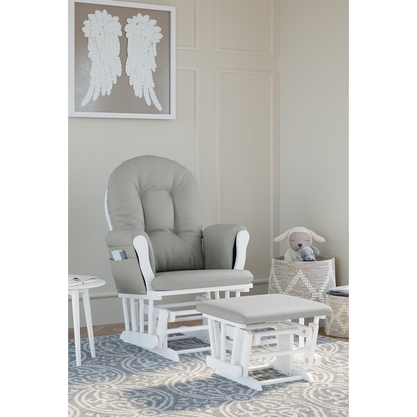 storkcraft hoop glider and ottoman