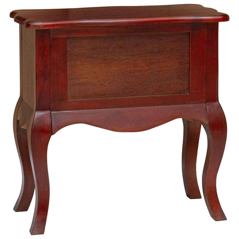 vidaXL Side Table Brown 23.82 x 11.81 x 24.02 in Solid Mahogany Wood - 23.82 x 11.81 x 24.02 in