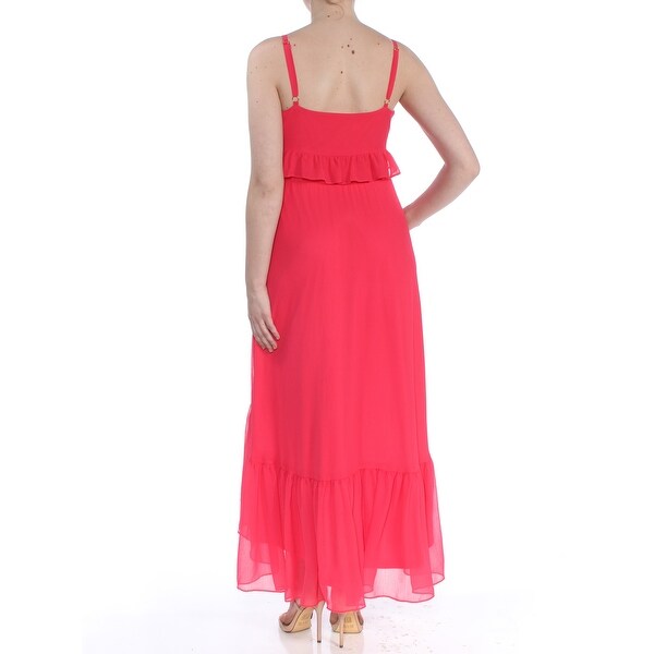 womens coral maxi dress