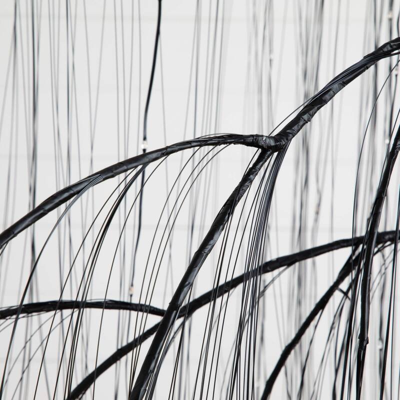 Pre-Lit Artificial Halloween Willow Tree - 7' - Purple and Orange LED Lights