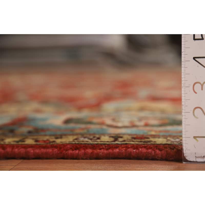 Hand Knotted Oriental 100% Wool Carpet Transitional All-Over Oranges & Rust Oushak Area Rug - 10' 2'' X 8' 1''