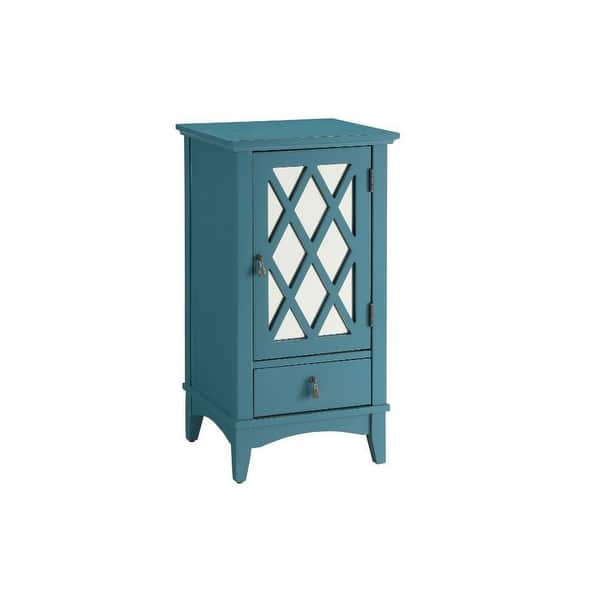 Pop Of Color Teal Accent Chest With Storage Pop Of Color Teal Accent Chest With Storage