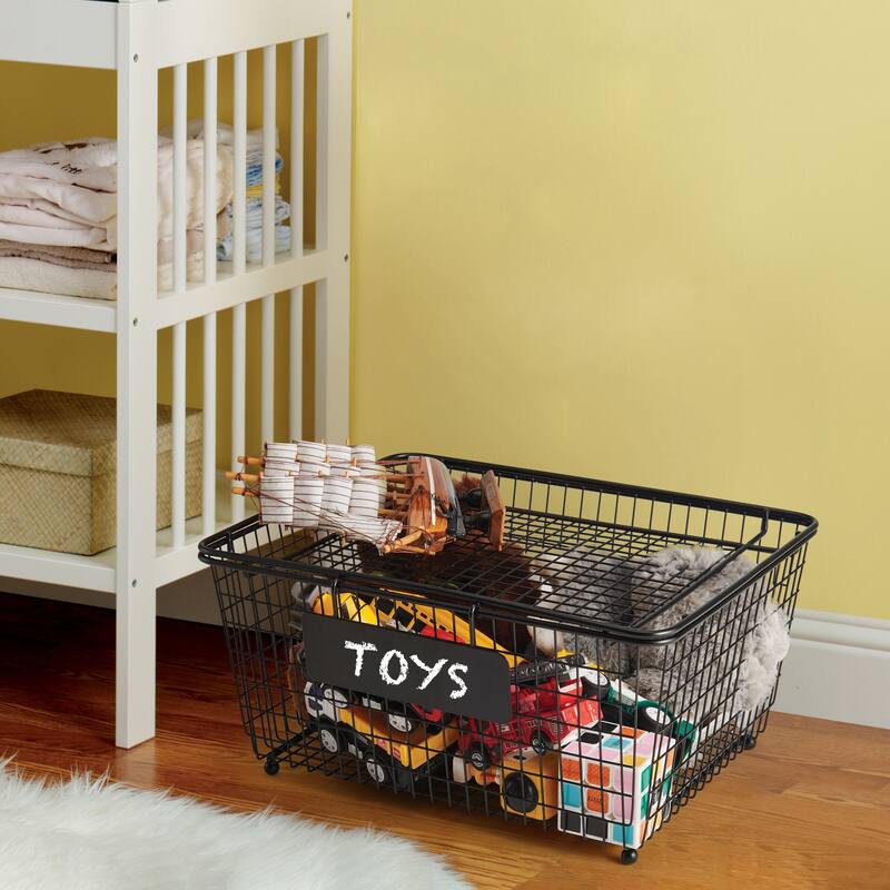 Gourmet Basics by Mikasa Stackable Metal Storage Basket - 13.5" x 10.5"