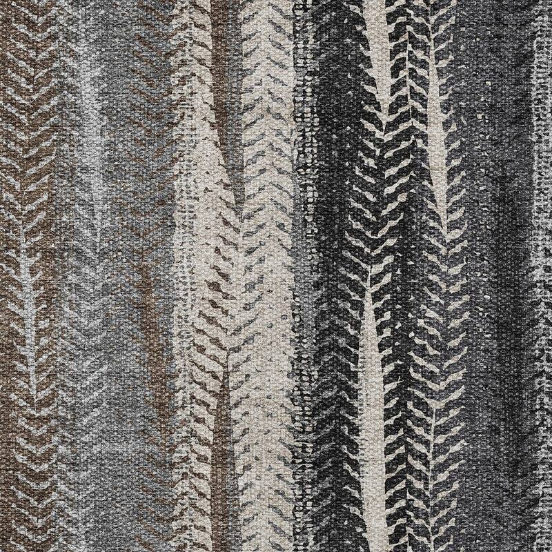 HomeRoots Botanical Leaves Transitional Rectangle Outdoor Rug