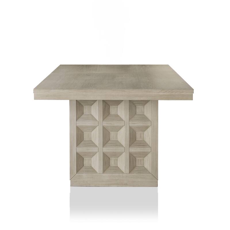 Furniture of America Durem II Modern 5-Piece Solid Wood 86-inch Dining Table Set