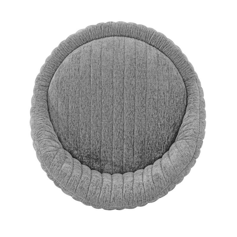 Manhattan Comfort Modern Leela Swivel Boucle Accent Chair