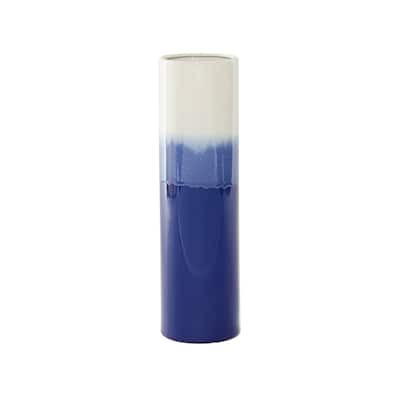 Ceramic Ombre Vase - Blue - Roche River Decor - 5"W x 5"L x 17"H