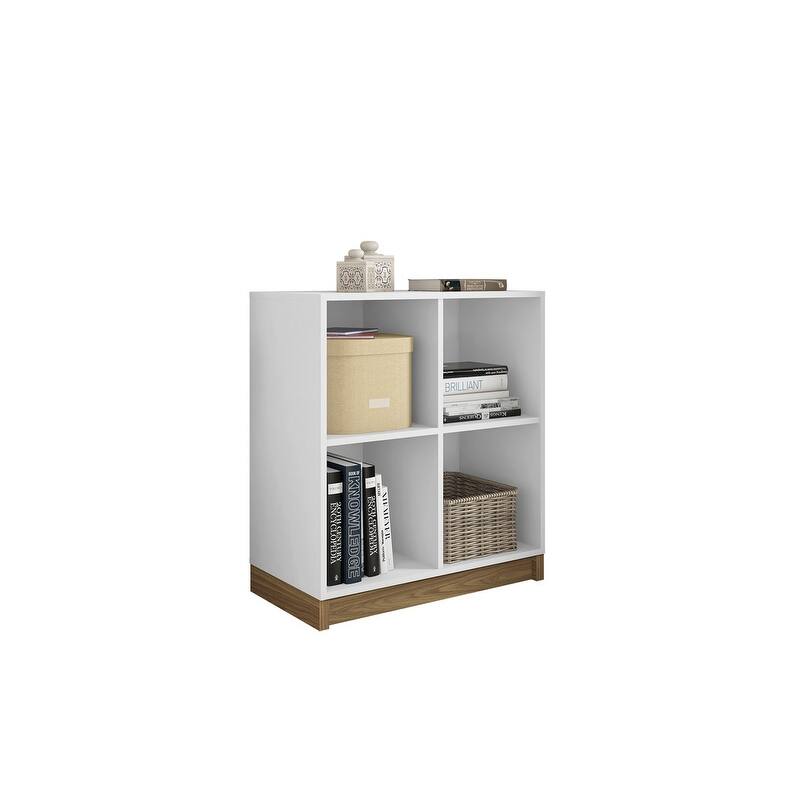 Lider Design Modern Cube Low Bookshelf Open Display Storage Shelves Shoe Storage and Organizer for Bedroom and Home Office