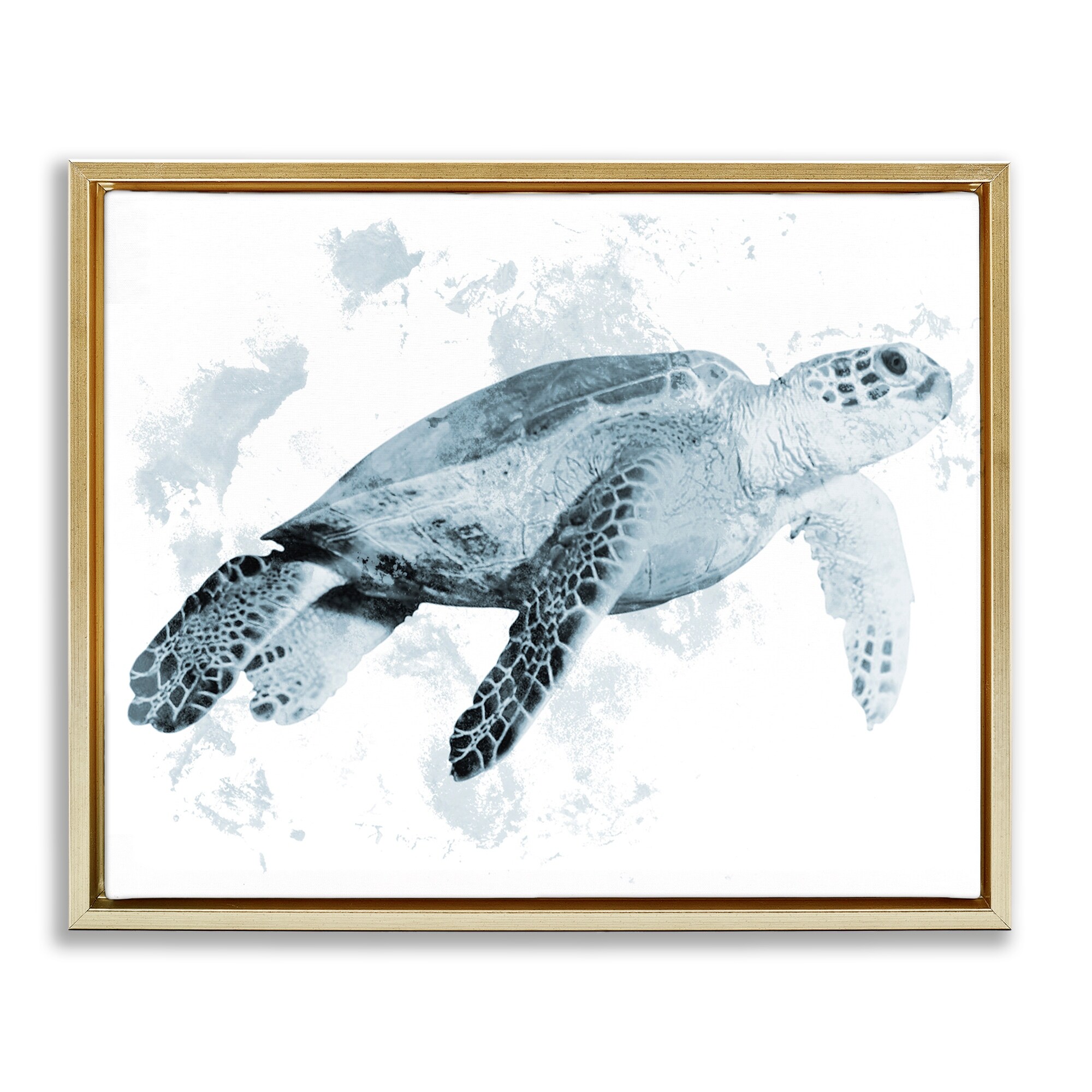 Stupell Weathered Sea Turtle Framed Floater Canvas Wall Art Design By Marcus Prime