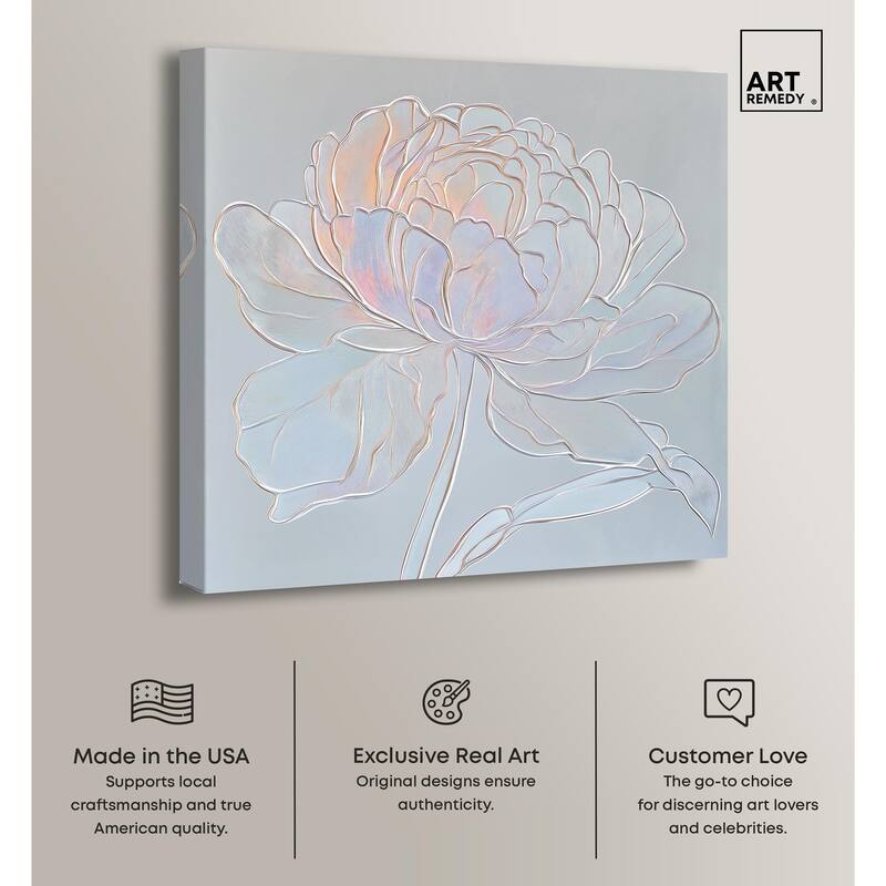 Embossed Flower I Canvas by Art Remedy, Gallery Wrapped